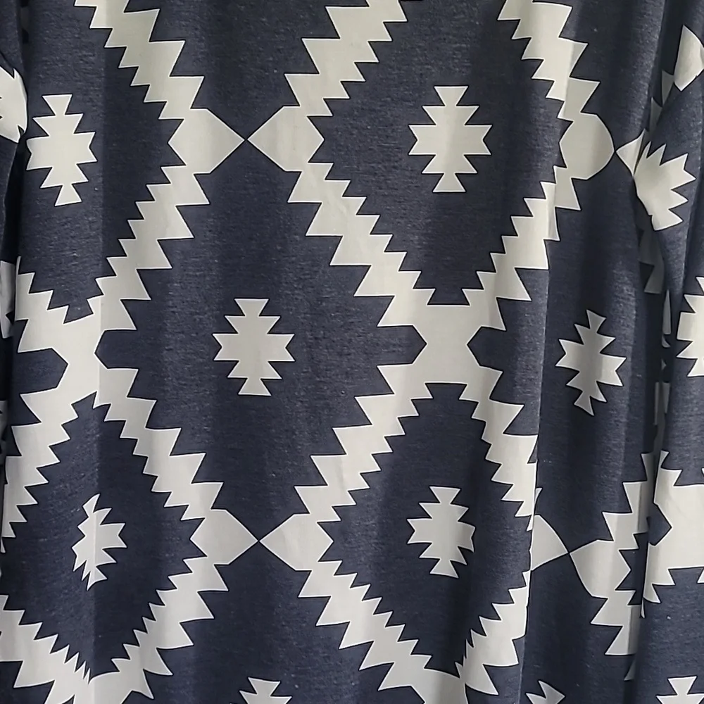 Navy & White Aztec Dress - Picture 3 of 6